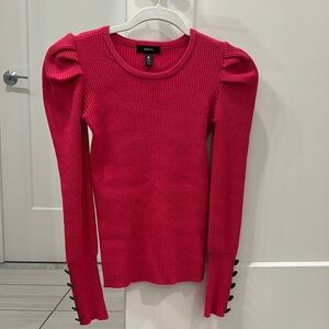 Aqua Women's Pink Ribbed Top